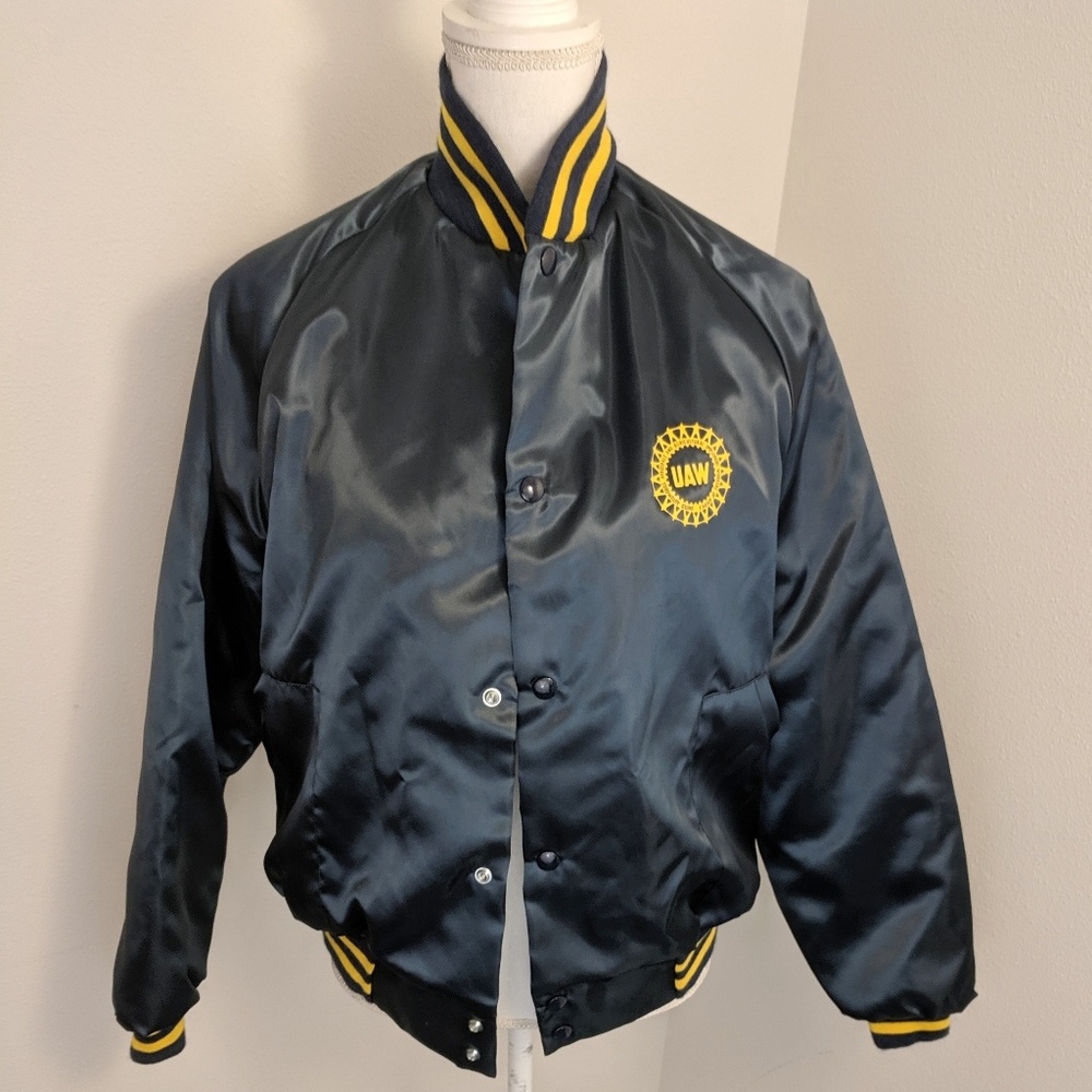 Vintage United Auto Workers Lined Baseball Jacket